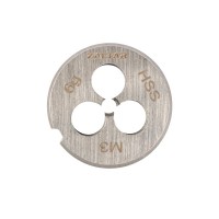 Плашка круглая резьбонарезная HSS, DIN 223 B (DIN EN 22568), M3 x 0.5, 20 x 5 (ZA-10401)