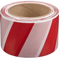 Лента сигнальная 75 мм, 200 м, красно-белая ЗУБР 12240-75-200