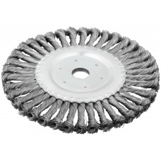 Корщетка-колесо, посадочный диаметр 22,2 мм, стальная витая проволока 200 мм (39109)