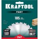 Пильный диск по дереву Fast, 185 х 20 мм, 24Т KRAFTOOL 36950-185-20