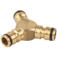 Штуцерный тройник PROFI, (соединитель - соединитель - соединитель), из латуни RACO 4246-55028B