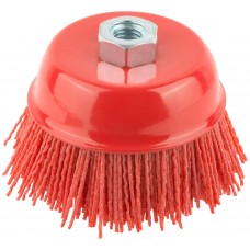 Корщетка-чашка нейлоновая, гайка М14, Профи 100 мм (38798)