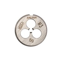 Плашка круглая резьбонарезная HSS-E, DIN 223 B (DIN EN 22568), M3 x 0.5, 20 x 5 (ZA-03801)