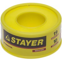 ФУМ лента 0,075 мм х 19 мм х 10 м, плотность 0,40 г/см3 STAYER 12360-19-040