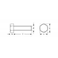 Болт M12 x 35 мм, кл. пр. 5.8, цинк, 3 шт ЗУБР DIN 933 4-303076-12-035