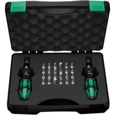 Набор бит с 2 динамометрическими отвёртками-битодержателями 26 пр. 0.3-1.2 и 1.2-3.0 Нм серия 7440/41 Wera WE-074738