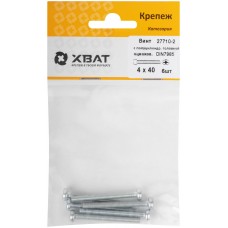 Винт с полуцилиндрич. головкой с полной резьбой оцинков. DIN 7985 4х40 6 шт.(фасовка) (27710-2)