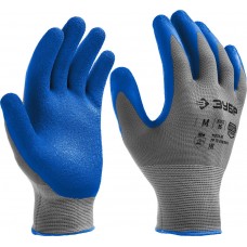 Перчатки ЭКСПЕРТ с тонким рельефным латексным покрытием, противоскользящие, 15 класс, размер L (9) ЗУБР Профессионал 11274-L_z01