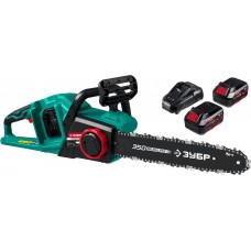 Бесщеточная цепная пила 36 В 35 см шина 2х18 В АКБ 4 А·ч ЗУБР С1-18 ПЦЛ-3635-42
