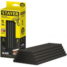 Стержни клеевые Black, чёрные, 11 х 200 мм, 40 шт STAYER Professional 2-06821-D-S40