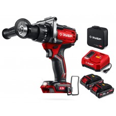 Дрель-шуруповерт ударная бесщеточная 20 В 165 Н·м 2 АКБ LMS 2 А·ч сумка ЗУБР ДБУ-165-22