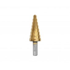 Сверло ступенчатое 6-20 ст.8 нитрид титан (dхв=8,0, Р6М5) (6;8;10;12;14;16;18;20) HORTZ