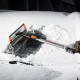 Щетка-сметка для снега со скребком и водосгоном, телескопическая, поворотная голова Stels (55299)