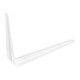 Кронштейн угловой с ребром, 150х200 мм, белый Сибртех (93952)