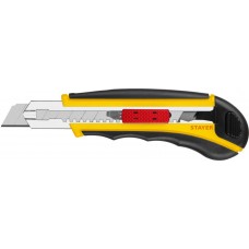 Нож 18 мм с автозаменой и автостопом с доп. фиксатором HERCULES-18 Professional STAYER 09165