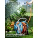 Катушка со шлангом в комплекте ProLine HRK-25, шланг 25м x 1/2, поливочный набор 4 предмета, стальные опоры GRINDA 428460
