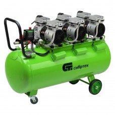 Компрессор безмаслянный малошумный МБ 2250/100, 2250 Вт, 100л, 400 л/мин Сибртех (58008)