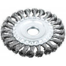Корщетка-колесо, посадочный диаметр 22,2 мм, стальная витая проволока 125 мм (39103)