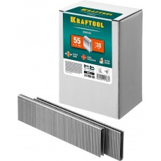 Скобы тип 55 (90/C), 30 мм, калибр 18GA, 5000 шт KRAFTOOL 31789-30