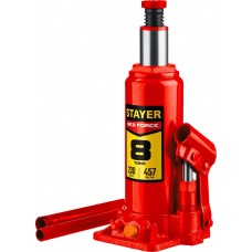 Домкрат бутылочный гидравлический Professional RED FORCE 8 т 230-457 мм STAYER 43160-8_z01
