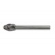 Борфреза овальная 10x16x60 мм, VHM, AL, форма E (серия 900611) GARWIN INDUSTRIAL 900611-101660