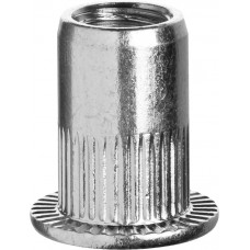 Стальные резьбовые заклепки с насечками М12, стандартный бортик, 80 шт ЗУБР Профессионал 31317-12