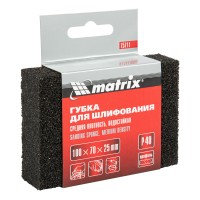 Губка для шлифования, 100 х 70 х 25 мм, средняя плотность, P 40 Matrix (75711)