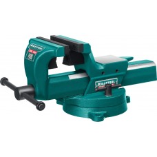 Кованые стальные тиски FORGE--130/150, с регулировкой компенсации люфта KRAFTOOL 32700-150