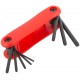 Ключи TORX 8 шт. CrV Т9-Т40 складные, пластиковый держатель