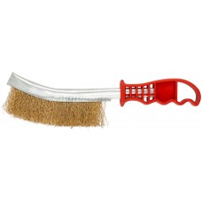 Корщетка с изогнутой пластиковой ручкой, латунированная тип В (38408)