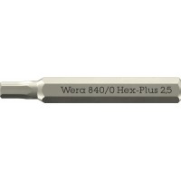 840/0 Micro Hex-Plus Бита с внешним шестигранником, HEX 2.5 x 30 мм, хвостовик шестигранный 5/32