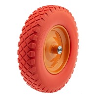 Колесо полиуретановое 4.80/4.00-8, длина оси 90 мм, подшипник 12 мм Palisad (68978)