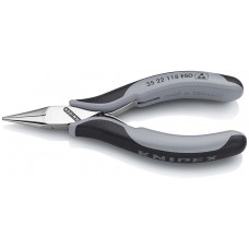 Плоскогубцы захватные для электроники ESD, плоскокруглые губки, 115 мм, 2-комп антистатические ручки (KN-3522115ESD)