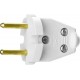 Прямая вилка белая 220 В IP44 СИБИН 55152-W