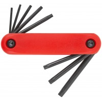 Ключи TORX 8 шт. CrV Т9-Т40 складные, пластиковый держатель