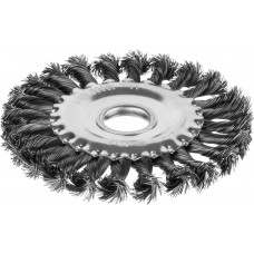 Щетка дисковая для УШМ 125 мм, жгутированная стальная проволока 0.5 мм MIRAX 35140-125