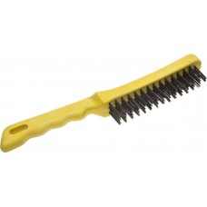 Щетка проволочная стальная 4 ряда, пластмассовая рукоятка STAYER 35015-4