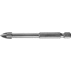 Сверло по стеклу и кафелю 4 мм, 4х кромка, HEX 1/4 STAYER 2985-04_z01