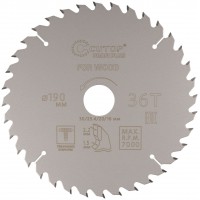 Диск пильный по дереву с тефлоновым покрытием 36Т, CUTOP Profi plus, 190 х 1,5/2,2 х 30/25,4/20/16 мм (75-19036Т)