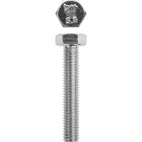 Болт M8 x 50 мм, кл. пр. 5.8, цинк, 5 кг, ГОСТ 7798-70 ЗУБР 303080-08-050