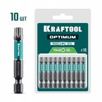 Биты OPTIMUM TX40 50 мм 10 штук KRAFTOOL 26126-40-50-10