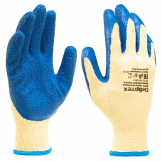 Перчатки трикотажные, полиэфирные, латексное рельефное покрытие, размер 8 Сибртех (677515)