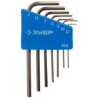 Набор ключей имбусовых мини 7 шт ЗУБР 27471-H7