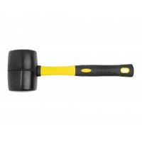Киянка резиновая 900 грамм черная с фиберглассовой ручкой HORTZ