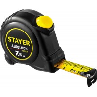 Рулетка с автостопом AutoLock 7.5 м х 25 мм STAYER 2-34126-07-25