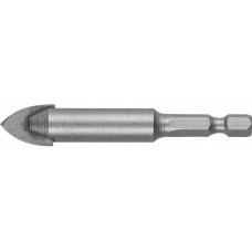 Сверло по стеклу и кафелю 14 мм, 2-х кромка, HEX 1/4 ЗУБР 29840-14