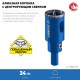 Коронка алмазная АГК, d 24 мм, центр. сверло, трехгранный хвост, Р60 ЗУБР Профессионал 29850-24