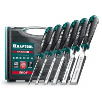 KRAFTOOL GRAND-6 набор стамесок-долот с двухкомпонентной рукояткой, 6 шт (1818-H6)