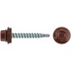 Шурупы кровельные со сверлом 4.8 х 32, бордовый RAL-3009 100шт. Фасовка (23562-0)