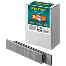 Скобы тип 55 (90/C), 25 мм, калибр 18GA, 5000 шт KRAFTOOL 31789-25